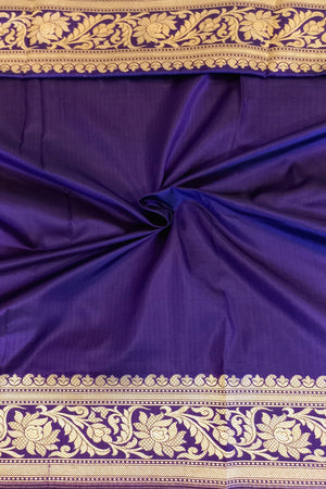 Purple Sona Rupa Zari Meenakari Pure Katan Banarasi