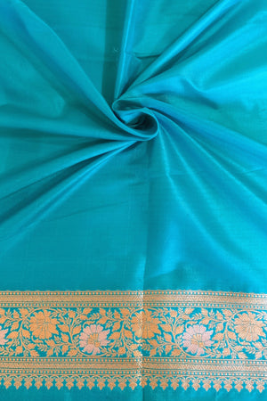 Ferozi Sona Rupa Zari Pure Katan Banarasi