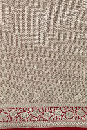 Red Sona Rupa zari Pure Katan Silk Banarasi
