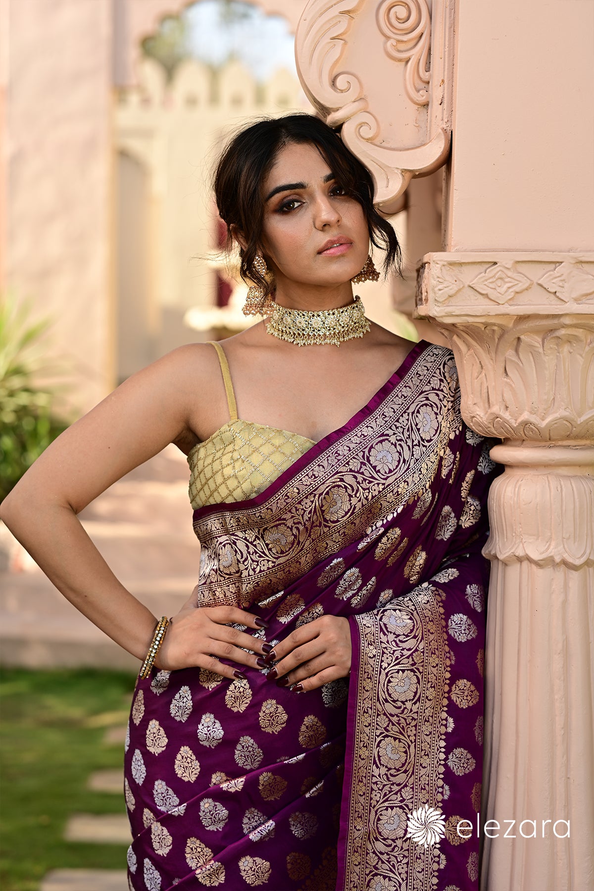 Wine Sona Rupa Buta Pure Katan Banarasi