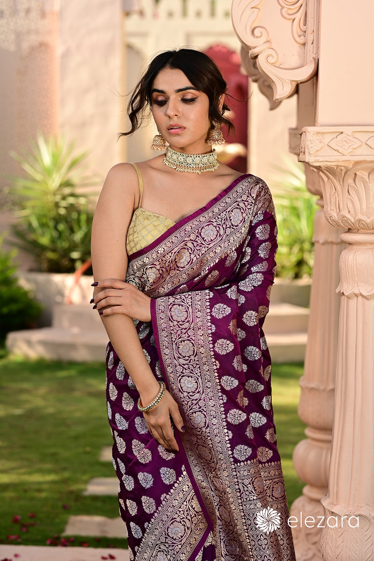 Wine Sona Rupa Buta Pure Katan Banarasi