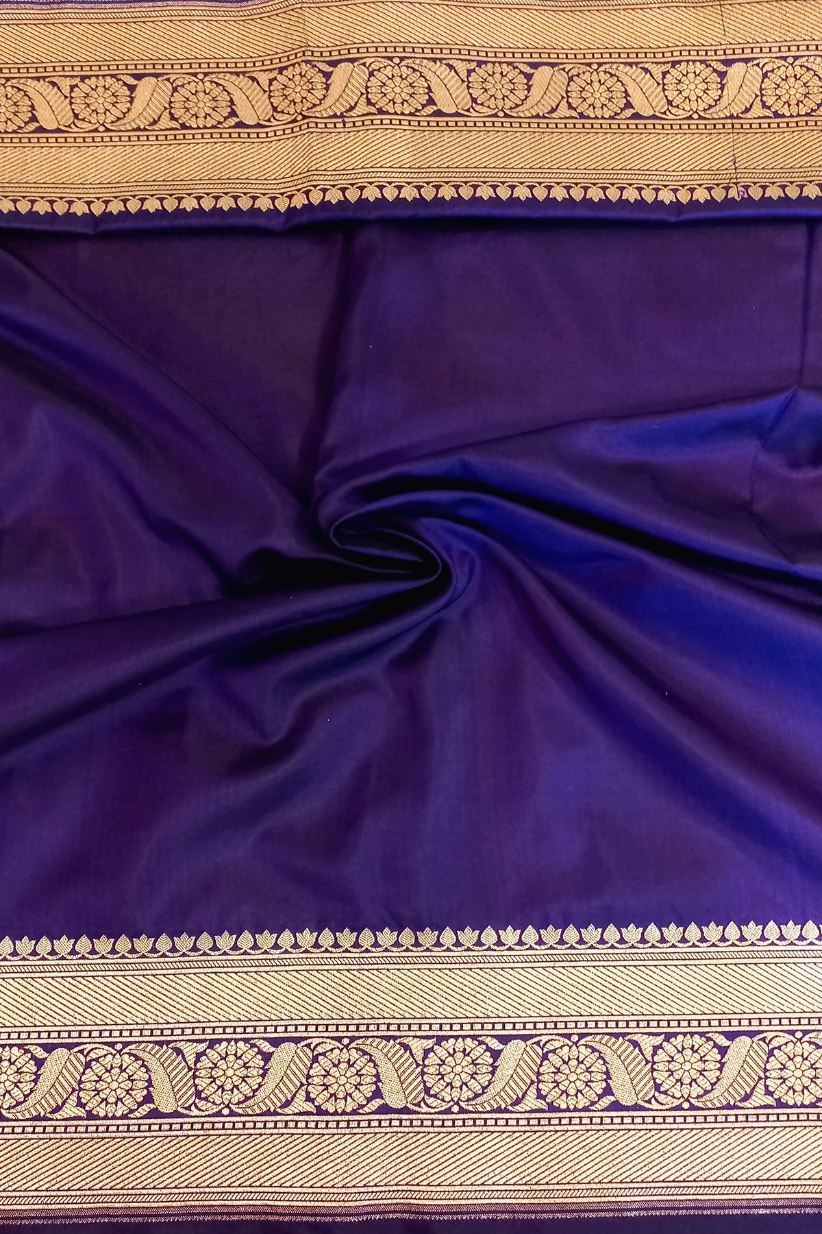 Dark Purple Sona Rupa Zari Meenakari Pure Katan Silk Banarasi