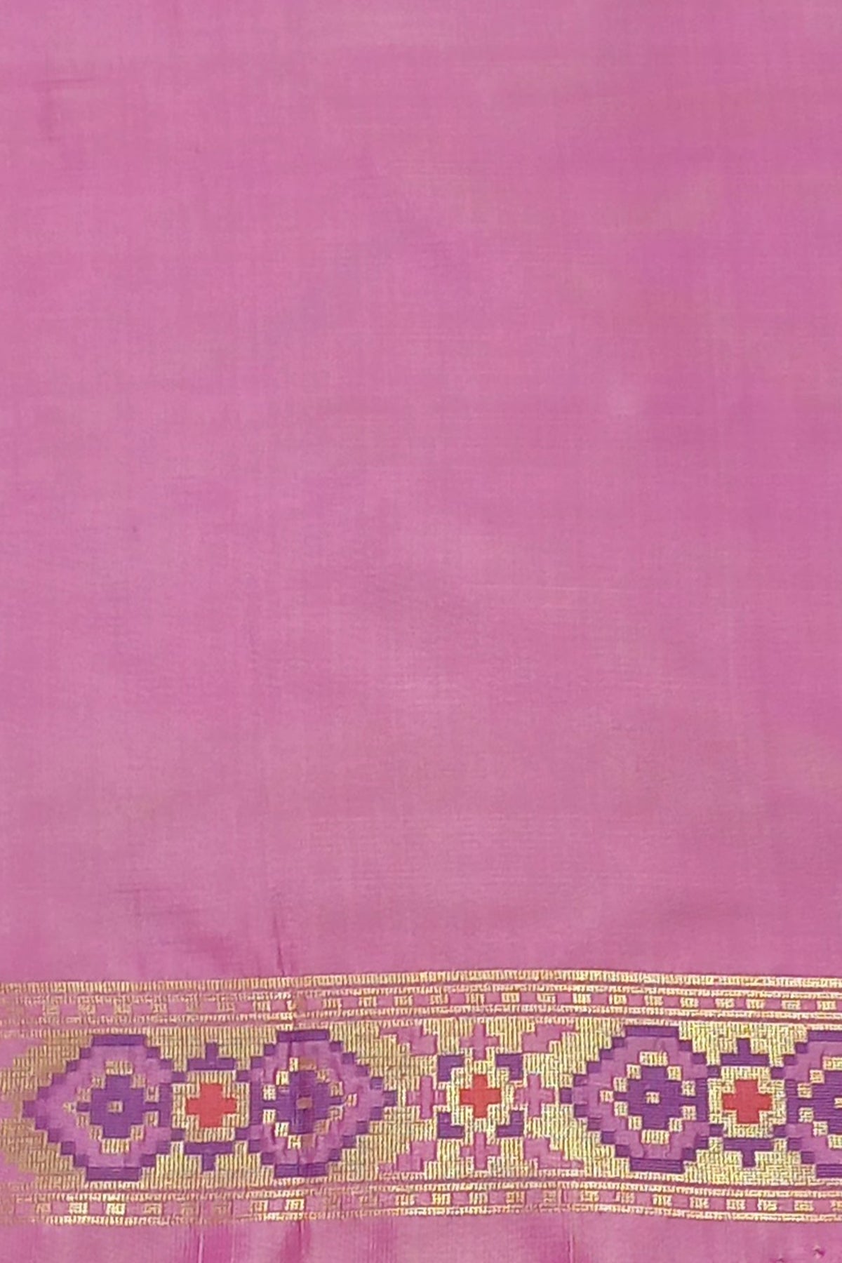 Handwoven Off white Pure Katan Patola Silk Banarasi