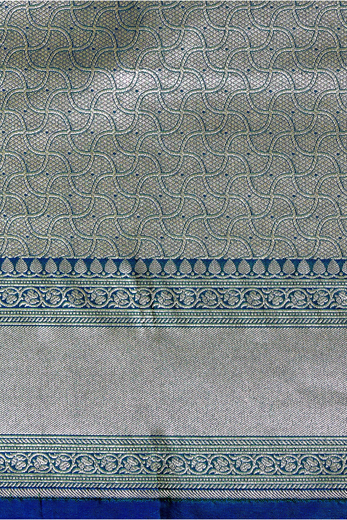 Peacock Blue Sona Rupa Zari Pure Katan Silk Banarasi