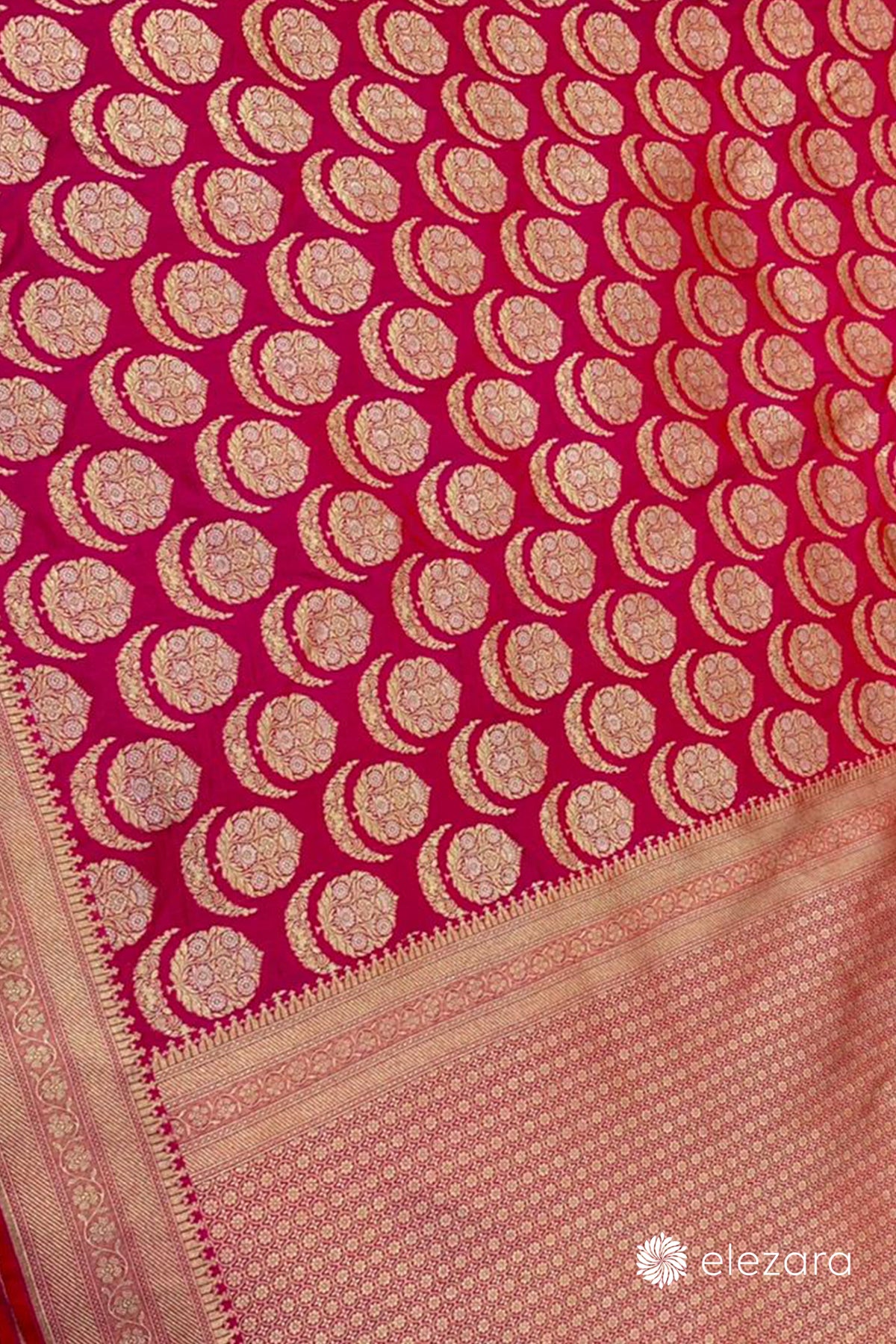 Pink Orange Dual Tone Sona Rupa Zari Pure Katan Silk Banarasi