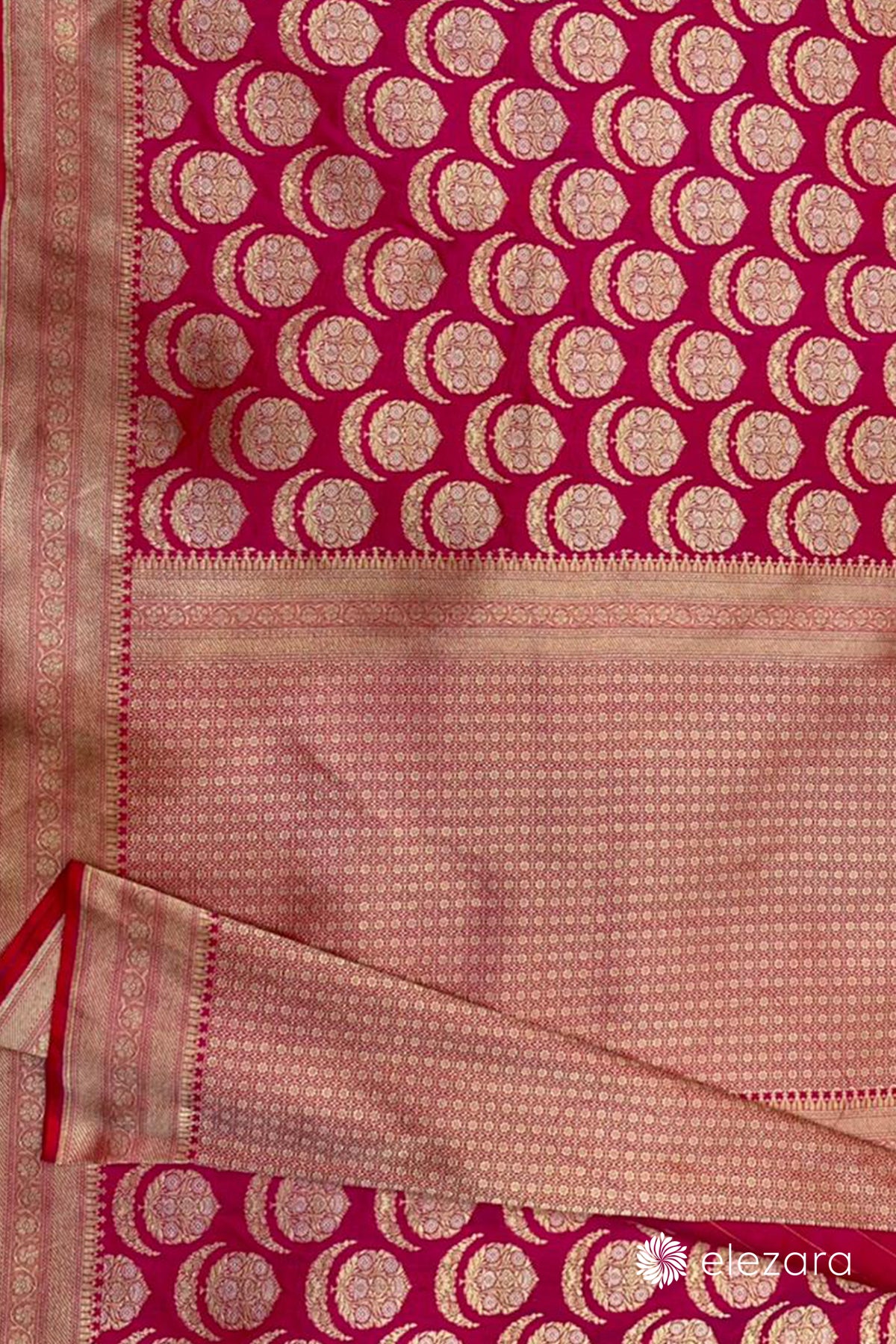 Pink Orange Dual Tone Sona Rupa Zari Pure Katan Silk Banarasi