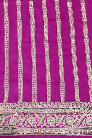 Pink Sona Rupa Zari Rangkat Kadhwa Pure Katan Silk Banarasi