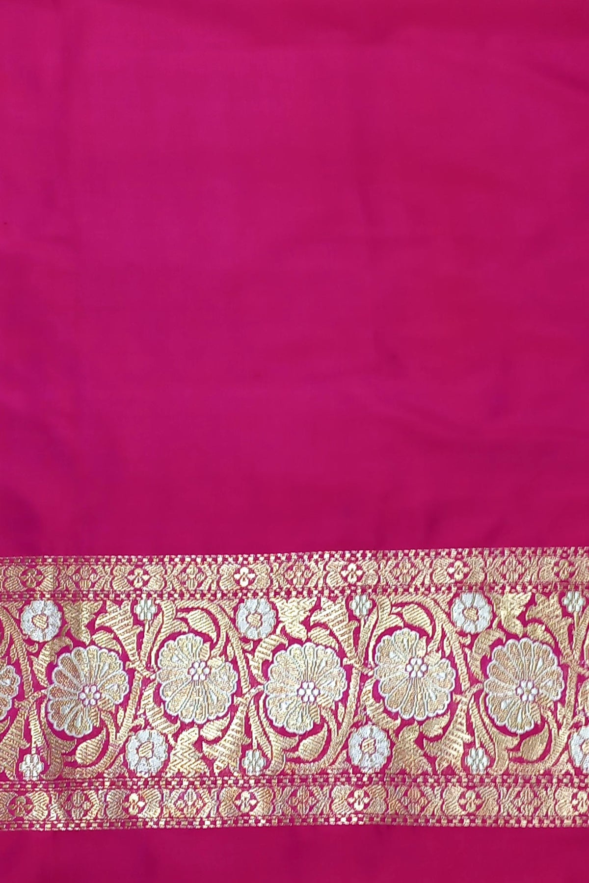 Rani Pink Dual Tone Sona Rupa Zari Kadhwa Pure Katan Silk Banarasi