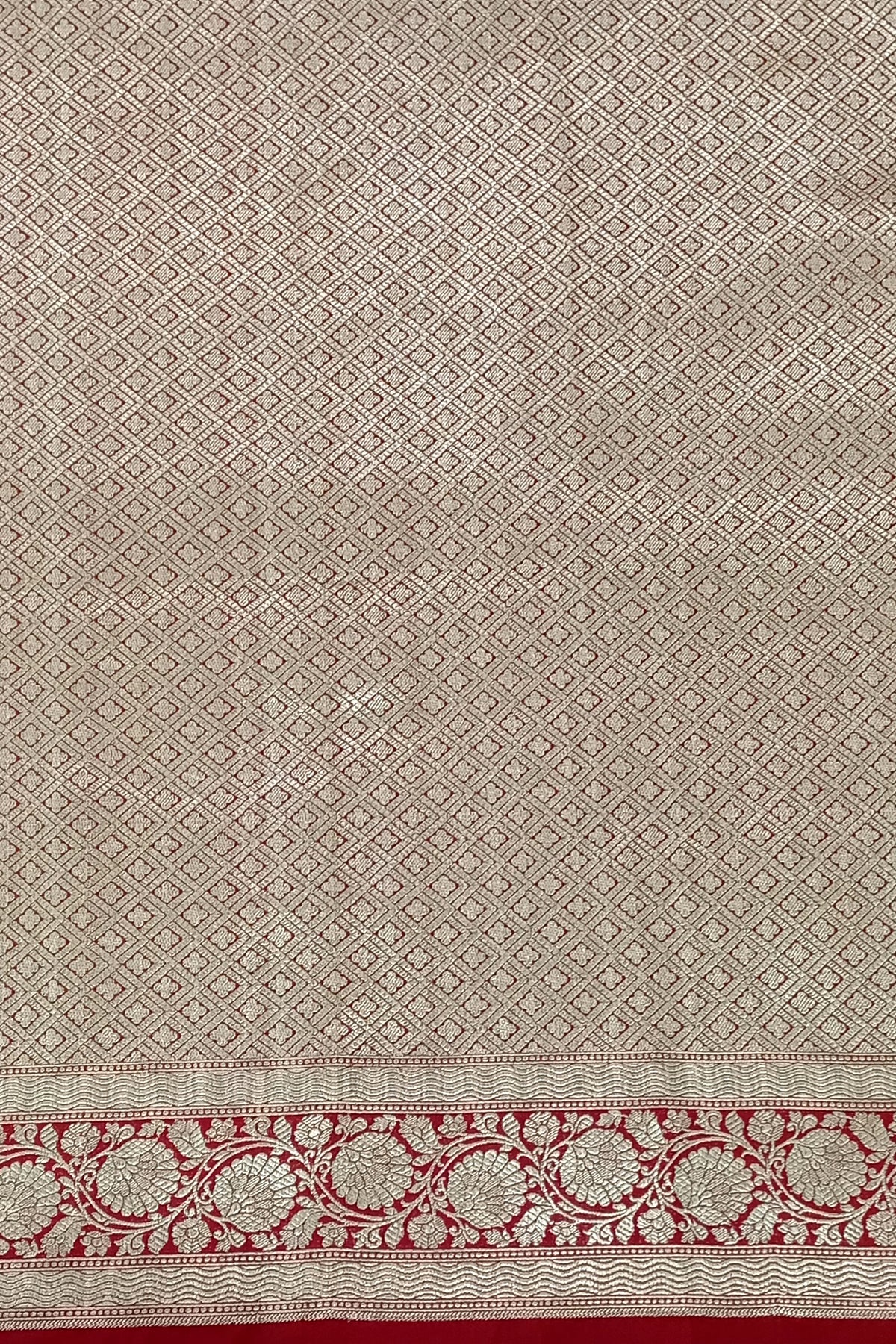 Red Sona Rupa zari Pure Katan Silk Banarasi