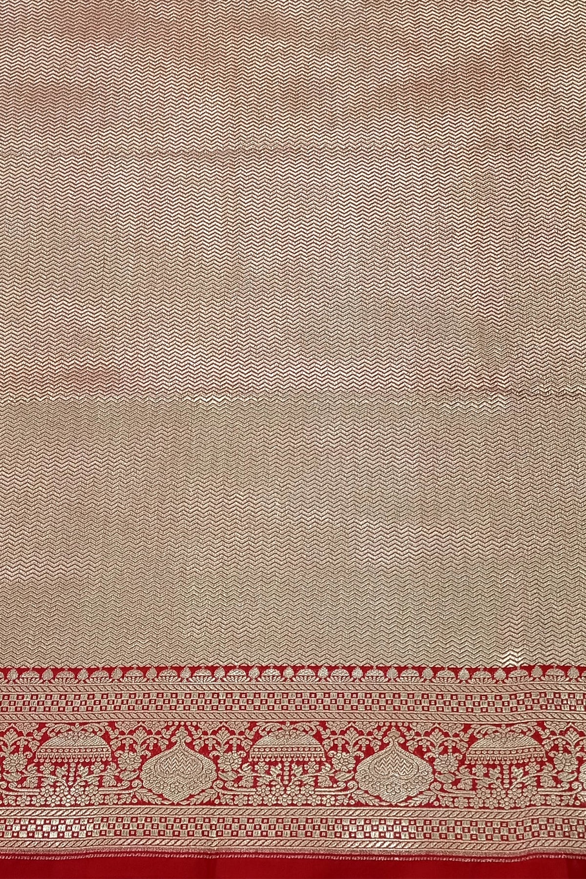 Red Sona Rupa Zari Pure Katan Silk Banarasi